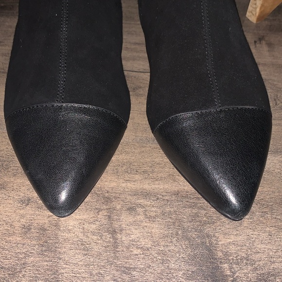 REBECCA MINKOFF BLACK LEATHER BOOTIES - Picture 5 of 7